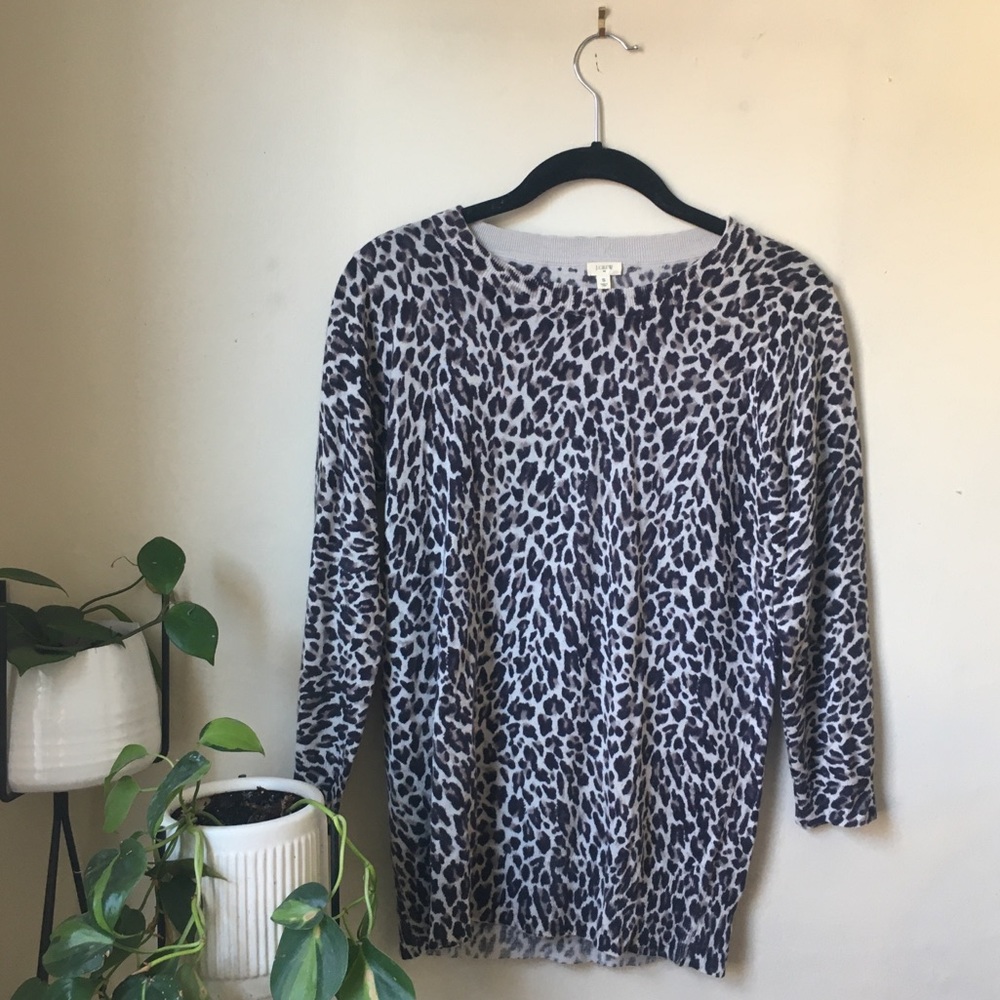 J. Crew Leopard Print Sweater